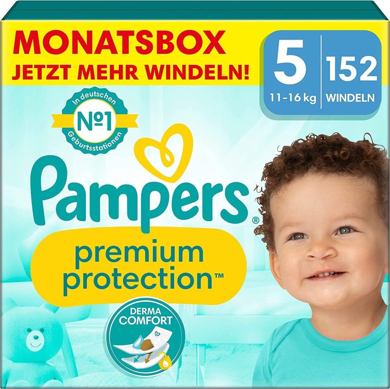 Pampers Premium Protection Größe 5  – 152 Windeln, 11kg – 16kg
